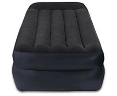 Intex 64122 Materasso Classic Singolo Comfort Dura Beam Rialzato Blu con Pompa Interna 99x191x42cm