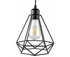 Lampada a Sospensione Vintage Industriale, Lampadario Camera da Letto Moderno a Sospensione, E27