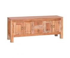vidaXL Mobile Porta TV 110x30x45 cm in Legno Massello di Mogano