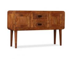 vidaXL Credenza in Legno Massello con Finitura Sheesham 120x30x75 cm