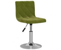 vidaXL Sgabello da Bar Verde Chiaro in Velluto