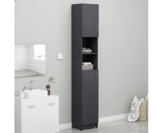 vidaXL Armadio da Bagno Grigio 32x25,5x190 cm in Truciolato