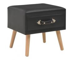 vidaXL Comodino Nero 40x35x40 cm in Similpelle