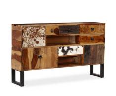 vidaXL Credenza in Legno Massello di Sheesham 140x30x80 cm