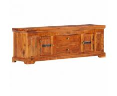 vidaXL Mobile Porta TV 119x30x40 cm in Legno Massello di Acacia