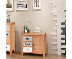 vidaXL Credenza 65x35x60 cm in Legno Massello di Eucalipto