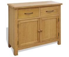 vidaXL Credenza 90x33,5x83 cm in Legno Massello di Rovere