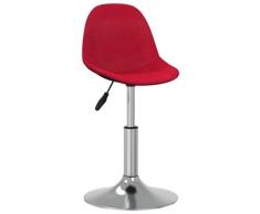 vidaXL Sgabello da Bar Rosso Vino in Tessuto