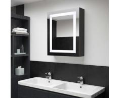 vidaXL Armadietto Bagno con Specchio e LED 50x13x70 cm