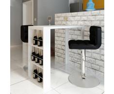 vidaXL Tavolo da Bar in MDF con Portavini Bianco Lucido