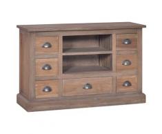 vidaXL Credenza 90x30x58 cm in Legno Massello di Teak