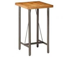 vidaXL Tavolo da Bar in Teak Massello Rigenerato 60x60x107 cm