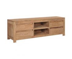 vidaXL Mobile Porta TV 120x30x40 cm in Legno Massello di Teak