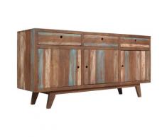 vidaXL Credenza in Legno Massello Stile Vintage 145x40x75 cm