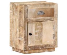 vidaXL Comodino 40x30x50 cm in Legno Massello di Mango