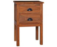 vidaXL Comodino 40x35x60 cm in Legno Massello di Teak
