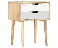 vidaXL Comodino 47x35x59 cm in Legno Massello di Mango