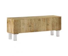 vidaXL Mobile Porta TV in Legno Massello di Mango 118x30x45 cm