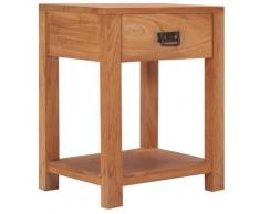 vidaXL Comodino 35x35x50 cm in Legno Massello di Teak