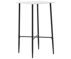 vidaXL Tavolo da Bar Bianco 60x60x111 cm in MDF