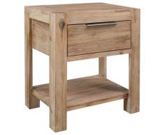 vidaXL Comodino con Cassetto 40x30x48 cm in Legno Massello d'Acacia