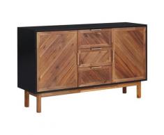 vidaXL Credenza 115x35x70 cm in Legno Massello di Acacia e MDF