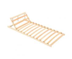 vidaXL Rete a Doghe con 13 Doghe Schienale Regolabile 90x200 cm