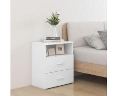 vidaXL Comodino Bianco 50x32x60 cm