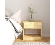 vidaXL Comodino 40x31x40 cm in Legno Massello di Pino