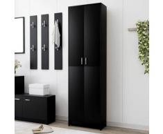 vidaXL Armadio per Ingresso Nero 55x25x189 cm in Truciolato