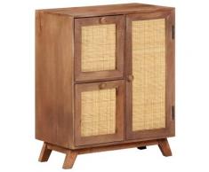 vidaXL Credenza 60x35x75 cm in Legno Massello di Mango
