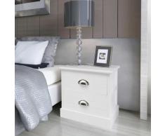 vidaXL Comodino In Stile Francese Bianco