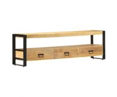 vidaXL Mobile Porta TV 150x30x45 cm in Legno Massello di Mango