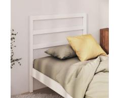 vidaXL Testiera per Letto Bianca 106x4x100cm in Legno Massello di Pino