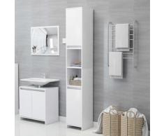 vidaXL Armadio da Bagno Bianco 30x30x183,5 cm in Truciolato