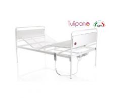 Letto degenza a 3 snodi elettrico, larghezza 120 cm - serie tulipano