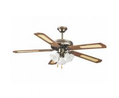 Ventilatore Da Soffitto Con 5 Pale E 3 Lampade Ø130cm 3 Velocità Kooper Windy