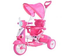 Triciclo Passeggino Con Seggiolino Reversibile Per Bambini Rosa