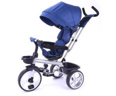 Triciclo Passeggino Con Seggiolino Reversibile Per Bambini Blu