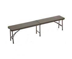 Panca Rettangolare Pieghevole 183x30x44 Cm In Acciaio Ranieri Horeca Noce