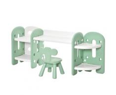 Set Tavolino Con Sedia Per Bambini Verde