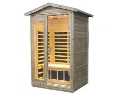 Sauna Finlandese Ad Infrarossi 2 Posti 125x105 Cm In Legno Di Cedro Canadese H188 Vorich Esterno