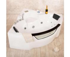 Vasca Idromassaggio Angolare 2 Posti 135x135 Cm Riscaldamento E Radio Vorich Easy Life Bianca