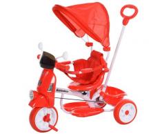 Triciclo Passeggino Con Seggiolino Reversibile Per Bambini Rosso