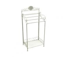 Portasciugamani A Stelo In Metallo Da Appoggio 47x31h98,5cm Adami Paris Bianco