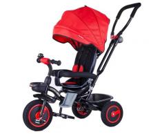 Passeggino Triciclo Seggiolino Reversibile 4 In 1 Boso Happy Kids Rosso