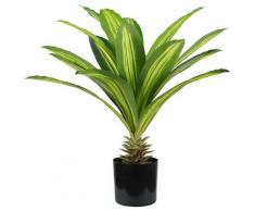 Pianta Artificiale Dracaena H60 Cm Con Vaso Verde