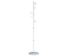Appendiabiti Da Terra Ø32x172 Cm In Acciaio Motti Erie Bianco