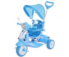 Triciclo Passeggino Con Seggiolino Reversibile Per Bambini Blu