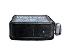 Vasca Idromassaggio Da Esterno Gonfiabile Riscaldata 4 Posti 168x128x70 Cm Netspa Caiman Nera